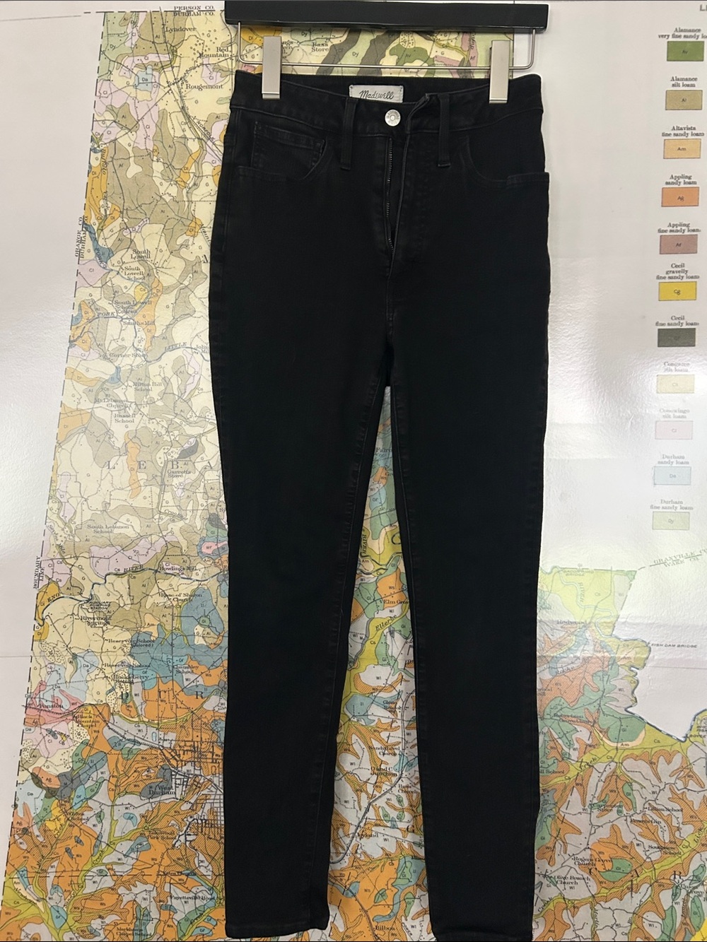 Madewell Curvy Roadtripper High-Rise Skinny Jeans Black 27
